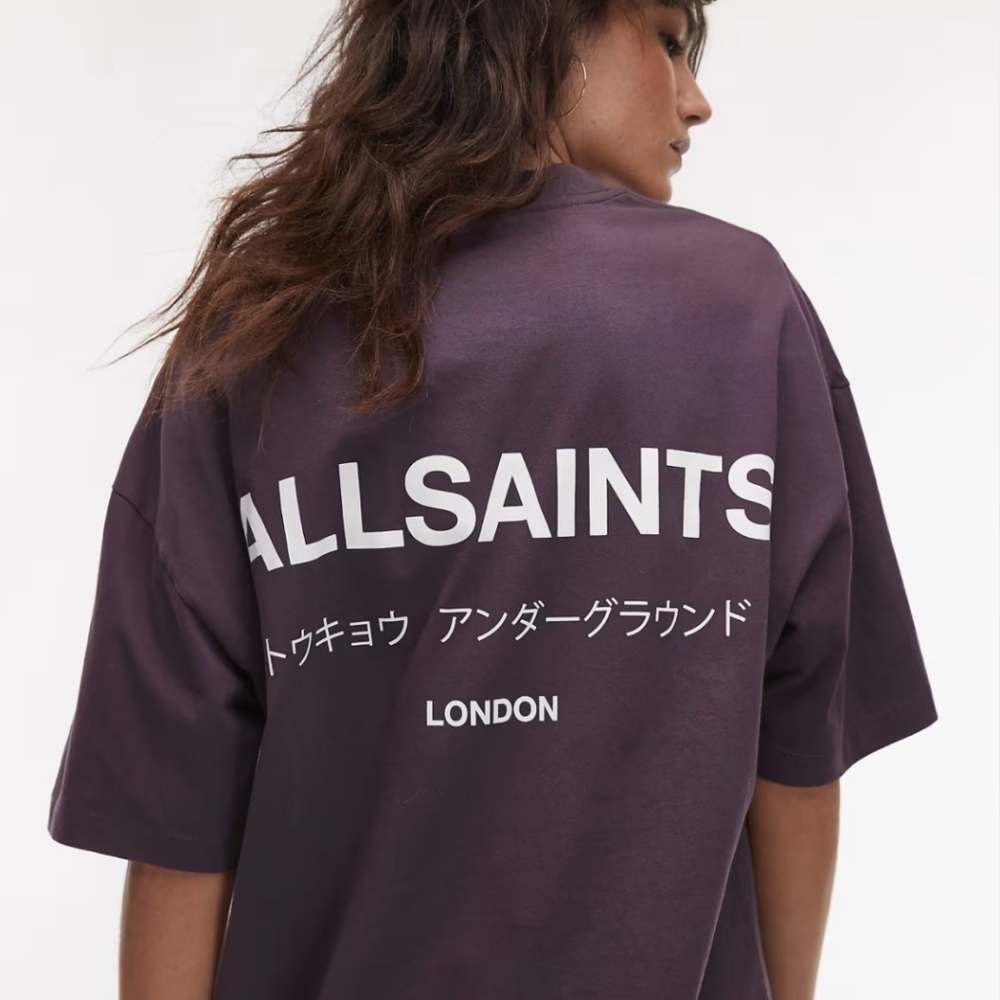 AllSaints Underground Cosmic Purple T-Shirt